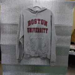 Champion BOSTON UNIVERSITY パーカー グレー　㊺