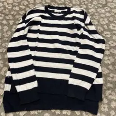 ハートマーケット ボーダーのコットンニット ストライプ 長袖ニット セーター