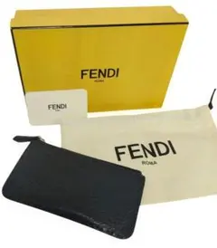 FENDI　セレリア レザー コインケース カードケース 黒×グレー