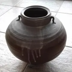 【アンティーク 骨董 古美術】 南蛮 ルソン 茶壷 花瓶 花器 陶芸 茶道具 アンティーク 骨董 古美術】 南蛮 ルソン 茶壷 花瓶 花器 陶芸