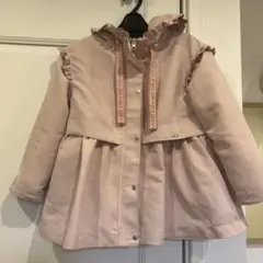 mezzo piano フリル付きピンクコート