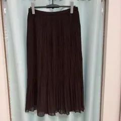 ロングプリーツスカート ブラウンのサムネイル