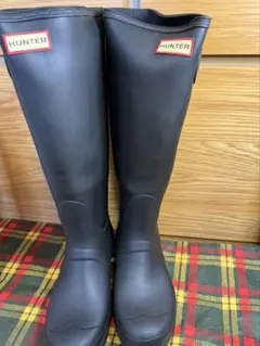 HUNTER　レインブーツ　ブラック　UK7/US9サイズ