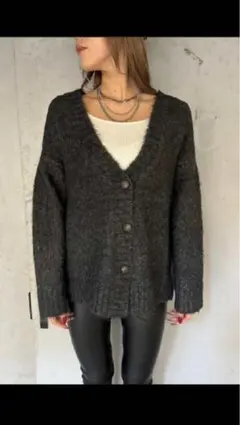 美品エゴイストニットカーディガン　　　ダークグレー