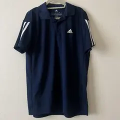 アディダス　adidas ポロシャツ　紺　ネイビー　スポーツウェア　トレーニングのサムネイル