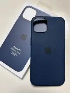 iPhone13 シリコンケース Apple純正 MagSafe アビスブルー