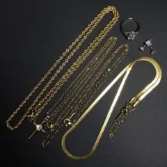 ネックレス　まとめ売り　セット　ピアス　アクセサリー　ゴールド　リング　テ65