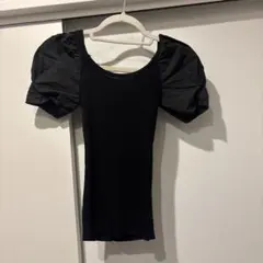 ブラック ハイネック パフスリーブ チュニック S | Mercari