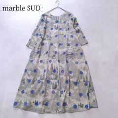 最終値下げ【マーブルシュッド】刺繍柄 半袖ワンピース ・ペチコート付
