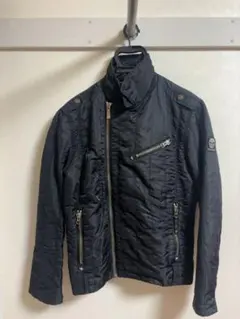 ナイロンライダースジャケット メンズ 黒 Mサイズ