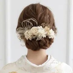 卒業式　髪飾り　ヘッドドレス　卒業式　結婚式　ウェディング　ドライフラワー
