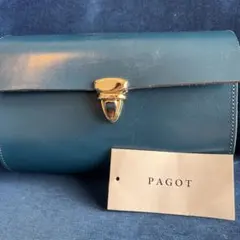 PAGOT 青 レザー ショルダーバッグのサムネイル