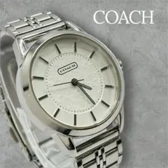 COACH 腕時計 シグネチャー　ホワイト文字盤 シルバー クォーツ 稼働