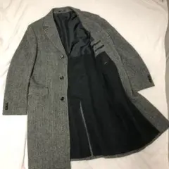 ハリスツイード×ビサルノ チェスターコート ロングコート XL(LL)
