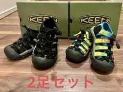 KEEN NEWPORT H2 18、18.5cm セット ブラック＆レインボー