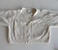 UNITED ARROWS リブニット ジップカーディガン ホワイトのサムネイル