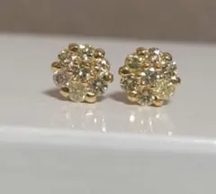 TSUTSUMI ツツミ k18 ダイヤ フラワーモチーフピアス - メルカリ