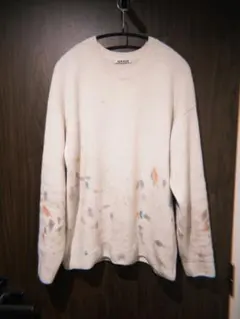 極美品/希少】AURALEE ベビーカシミヤ ハンドペイントニット 20AW 