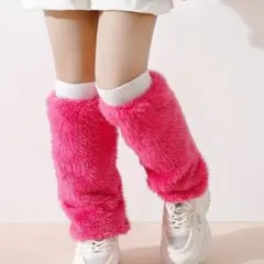 新品未使用！子供用！ピンクのファーレッグウォーマー