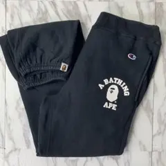 A BATHING APE x CHAMPION SWEAT PANTS USA