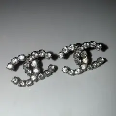 【中古】*⭐︎CHANEL シャネル CCロゴ ストーン ピアス*⭐︎ヴィンテージ