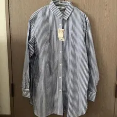 UNIQLO コットンストライプロングシャツ