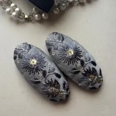 50 お得なペアセット♬ ハンドメイド　⌘ インド刺繍リボン　ヘアピン