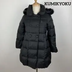 KUMIKYOKU 組曲 ダウンジャケット コート ブラック LL 大きいサイズ