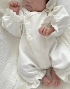 monbebe ❤ロンパースのみ❤White♡newbornサイズ