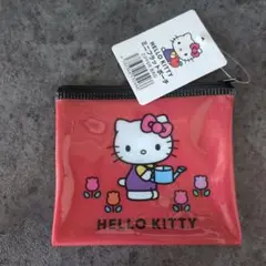 新品タグ付◆キティちゃん　ポーチ　ビニール　14cm×12cm