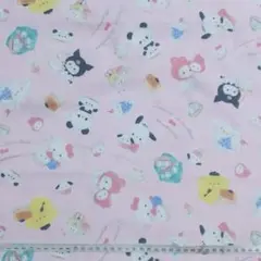 もちもちパンダ　サンリオ　ピンク　生地　はぎれ　クロミ　ケロッピ　ハンギョドン