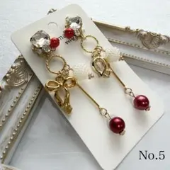 大人可愛い♡ 揺れる パール ビジュー ピアス 上品 韓国風 結婚式