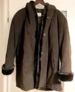 TALBOTS タルボット ムートン風コート ブラウン