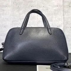 美品】トッズ 2way ジョイミニ ハンドバッグ レザー ネイビー 斜め掛け 