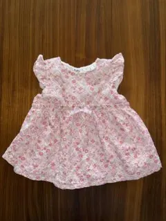 Pupil house ピンク花柄ワンピース