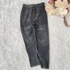 イージー　コーデュロイレギンスパンツ　グレー系