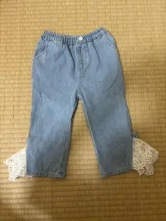 futafuta フタフタ　デニムパンツ　レス付き　90cm バースデー