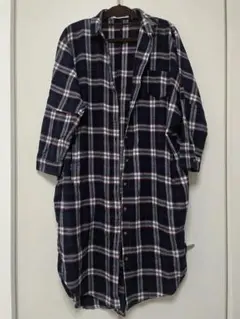 チェックロングシャツ