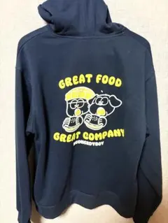 GREAT FOOD GREAT COMPANY パーカー ネイビー