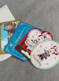 ディズニーランドホテル　ポストカード4枚　封筒1枚