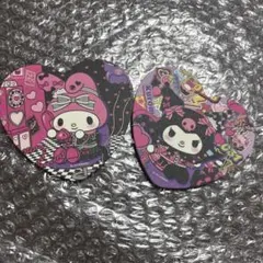 ハーモニーランド サンリオ マイメロ クロミ ハート型 コースター