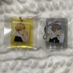 ハイキュー!! 極楽湯 銭湯鍵風キーホルダー 宮兄弟