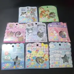 サンリオキャラクターズなど人気のおはじきフレークシール♡まとめ売り８種セット♡