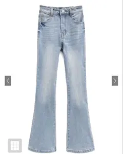 GRL ハイウエストフレアデニムパンツ[cu498]