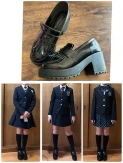 レピピアルマリオ タッセル・フリンジ付き厚底ヒールローファー卒業式フォーマル