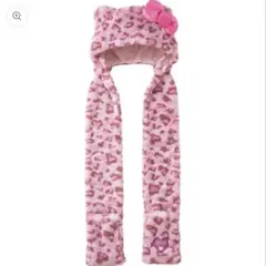 USJ ユニバ ハローキティ マフラーハット ヒョウ柄 キティ