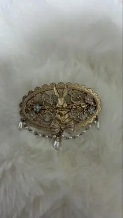 ラビットフレームバレッタ ピンク系