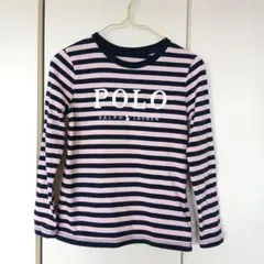 美品POLO RALPH LAUREN ストライプ長袖Tシャツ　ロゴ刺繍