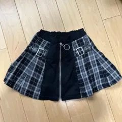 ALGYチェック柄フレアスカート130センチ