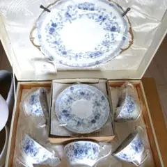 ナルミ ボーンチャイナ コーヒータイムセット✨ティー碗皿5客＆ケーキ皿セット